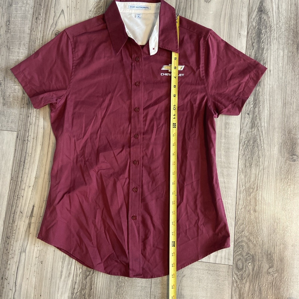 Chevy Dealer Shirt Small Port Authority Collar Button Up Chevrolet Red - Picture 4 of 6